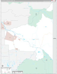 Southeast Fairbanks County Wall Map Premium Style 2024